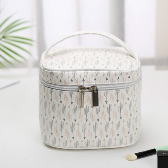 Fashion Makeup Travel Bag Women Portable Cosmetic Toiletries Storage Bag(Feather Arrow)