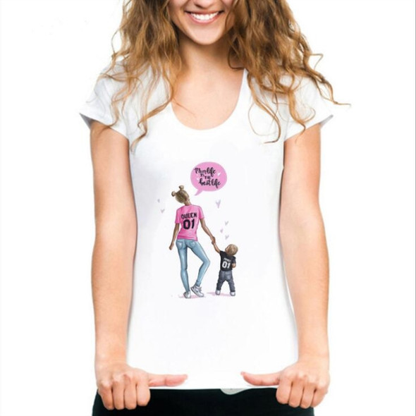 2 PCS Fashion Printing Casual Soft Short Sleeve T-shirt, Size:S(TK00A-24)