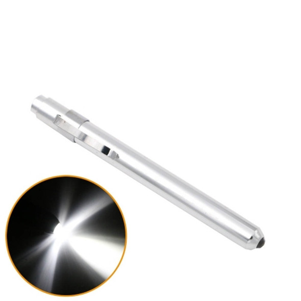 5 PCS Mini Pocket Penlight Torch Light LED Flashlight Mouth Ear Care Inspection Lamp(Silver)