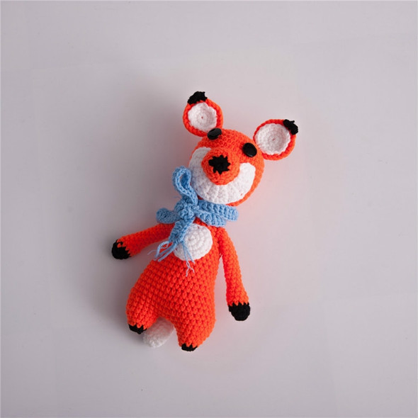 Baby Photo Ornaments Knitted Wool Small Animal Making Photography Costumes(Fox )
