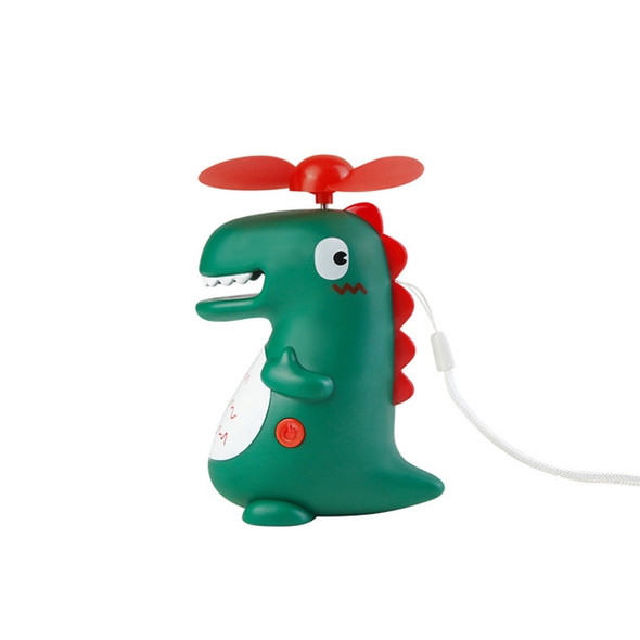 Cute Girl Heart Creative Dinosaur Children Student Portable Handheld Mini USB Small Fan(Green)
