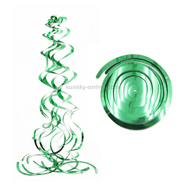 5 PCS 70cm PVC Spiral Ornaments Christmas Kindergarten Classroom Birthday Party Scene Layout Hanging Sequin Ornaments(Green)