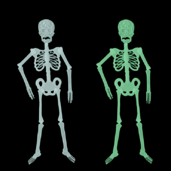 Luminous Skeleton Halloween Activity Props Bar Haunted House Decoration Supplies Fluorescent Skeleton, Size:Large(150cm)