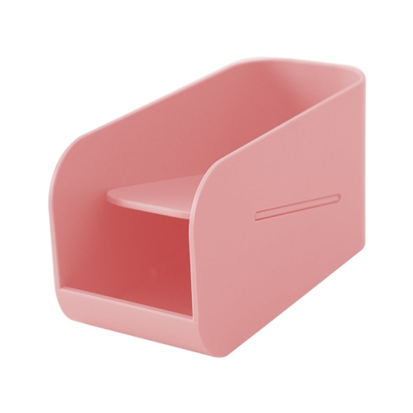 Creative Office Pen Case Double Desktop Storage Box Simple Stationery Finishing Pen Holder(Pink)