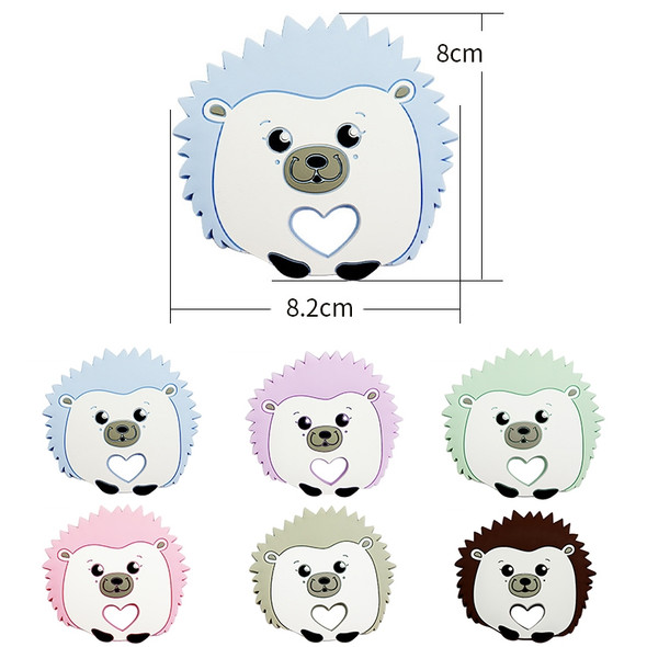 Hedgehog Silicone Pacifier Baby Teether Mother and Baby Supplies Creative Infant Molar Toy(Brown)