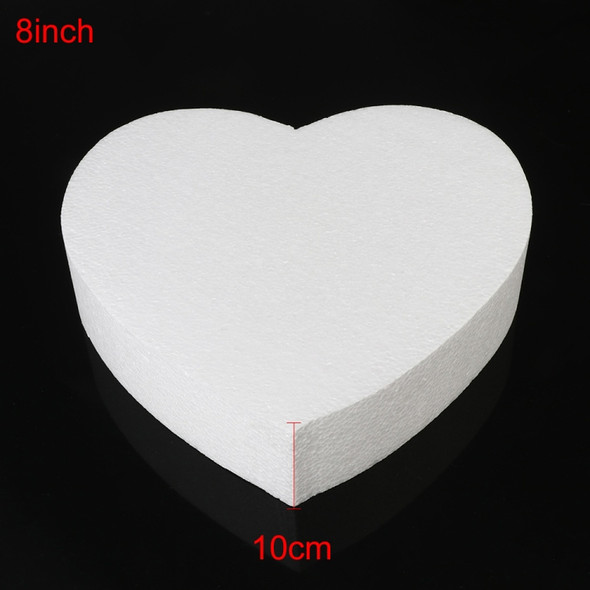 4 PCS Heart-shaped Prosthesis Foam Baking Fondant Cake Silk Flower Practice Mold, Height:10cm, Size:8 Inches