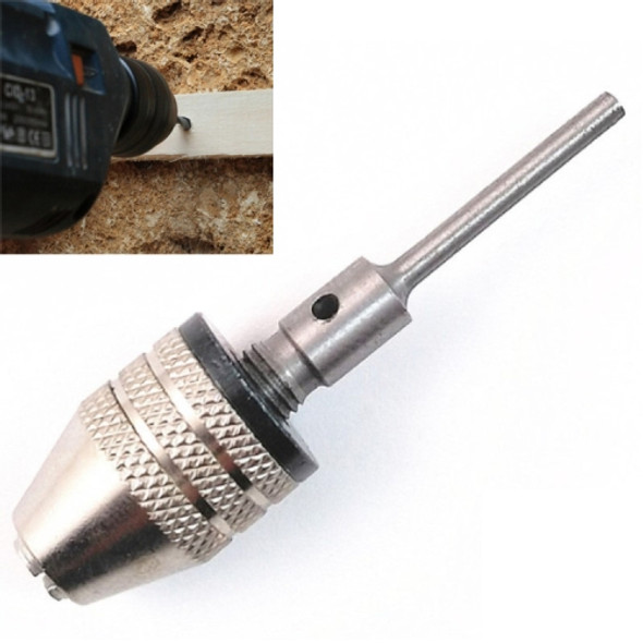 Hex Shank Mini Drill Chuck Conversion Three Jaw Chuck Power Tool, Model:3mm Round Chuck (0.3-3.4mm)