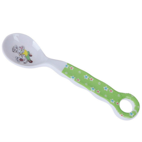 Children Tableware Dessert ice Cream Elbow Plastic Spoon Style Randomly(Straight Spoon)