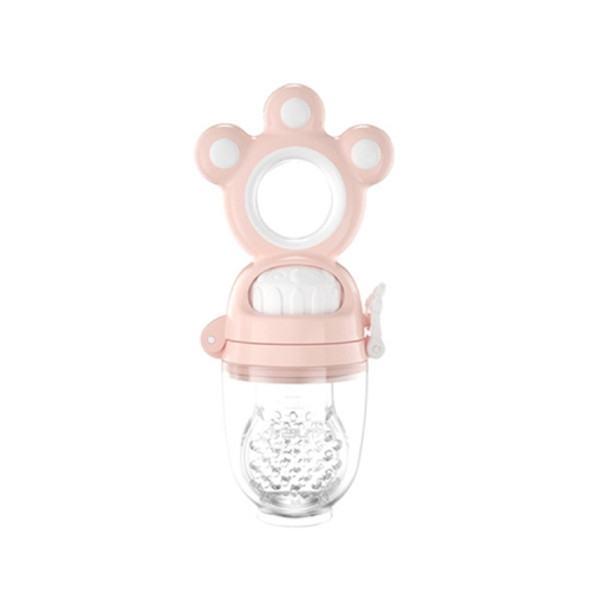 MISUTA Baby Fruit and Vegetable Bite Music Silicone Tooth Gel Rotating Push Nipple(Cherry Blossom Powder)