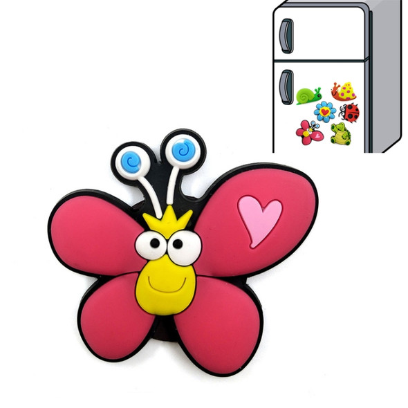 10 PCS Cute Cartoon Insect Soft Silicone Refrigerator Stickers Blackboard Magnet Stickers(Butterfly)