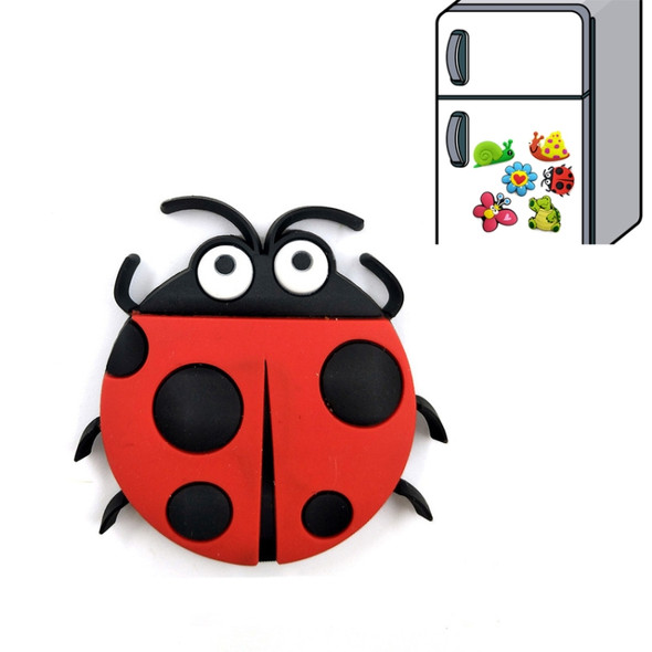 10 PCS Cute Cartoon Insect Soft Silicone Refrigerator Stickers Blackboard Magnet Stickers(Beetle)