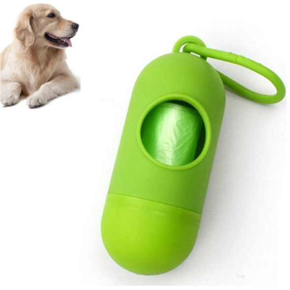 10 PCS Portable Pet Cleaning Supplies Pill Trash Boxes Dog Toilets(Colorblock Green)