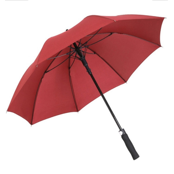 Impact-proof Rainproof Oversized Golf Umbrella Business Straight Pole Umbrella, Color:Red wine(75cm)