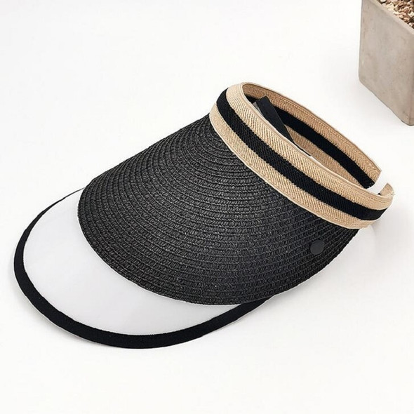 Anti-Saliva Splash Anti-Spitting Anti-Fog Anti-Oil Protective Cap Mask Removable Face Shield Empty Top Sun Hat, Size:Children(Black)