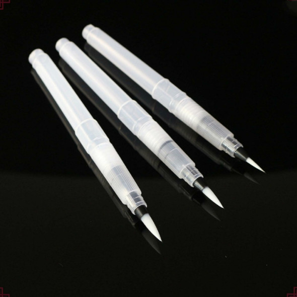 10 PCS Medium Pointed Soft Brush Solid Watercolor Painting Fountain Pen Nylon Water Storage Pen