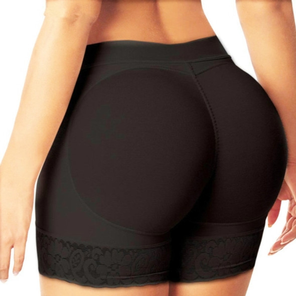 Beautiful Buttocks Fake Butt Lifting Panties Buttocks Lace Shaping Pants, Size: L(Black)