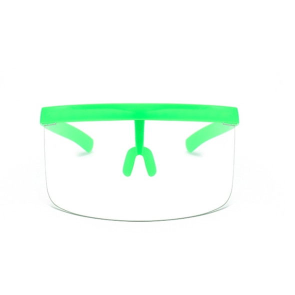 Large Frame Full Protection Outdoor Boy & Girl Sunglasses UV-proof Baby Sunglasses, Frame color: Green Frame Transparent Film