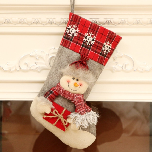 Christmas Socks Gift Bags Christmas Gifts Candy Socks Ornaments(C750 Snowman)
