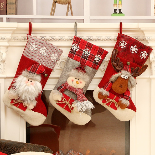 Christmas Socks Gift Bags Christmas Gifts Candy Socks Ornaments(C750 Snowman)