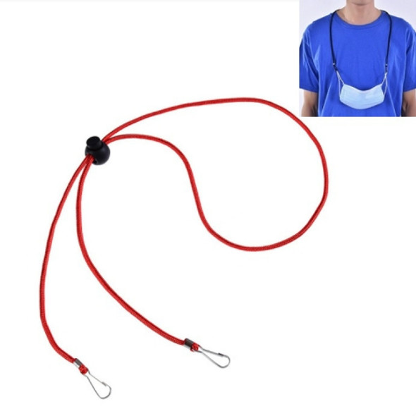 10 PCS Mask Anti-lost Adjustable Lanyard and Ear Hook(Red)