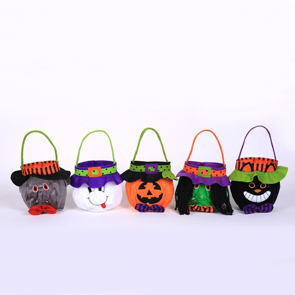 2 PCS Halloween Decorations Children Holiday Candy Bag Tote Bag Party Dress Up Props Bag(WS40 D Black Cat)