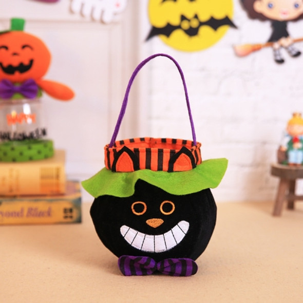 2 PCS Halloween Decorations Children Holiday Candy Bag Tote Bag Party Dress Up Props Bag(WS40 D Black Cat)