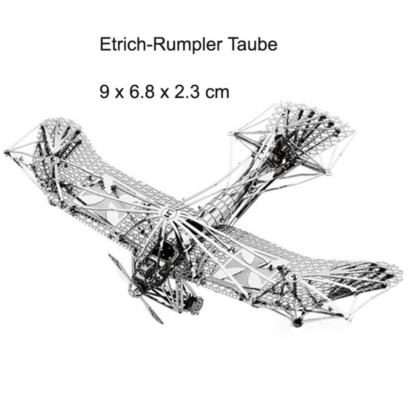 3 PCS 3D Metal Assembly Model DIY Puzzle, Style: Rumpler-Taube