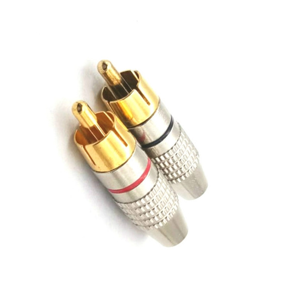 30 PCS / 15 Pairs 270RCA Lotus Head AV Plug Video Head Audio Head RCA Plug Lotus Plug(Color Random Delivery)