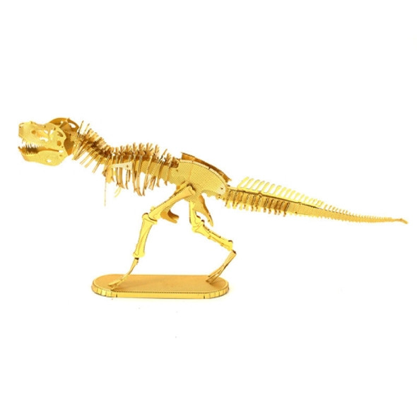 3D Metal Assembly Model DIY Puzzle Dinosaur Model, Style:Tyrannosaurus Skeleton(Gold)