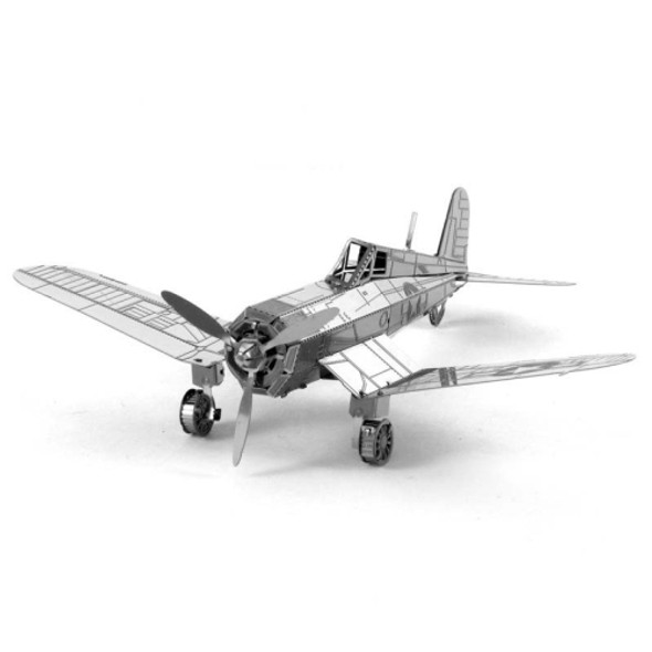 3 PCS 3D Metal Assembly Model DIY Puzzle, Style: F4U Fighter