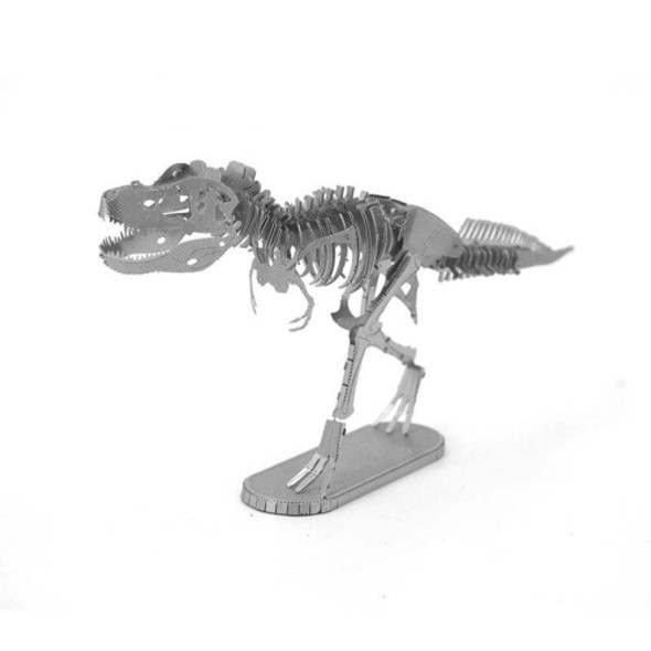 3D Metal Assembly Model DIY Puzzle Dinosaur Model, Style:Tyrannosaurus Skeleton(Silver)