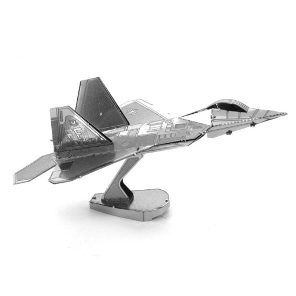 3 PCS 3D Metal Assembly Model DIY Puzzle, Style: F22 Fighter