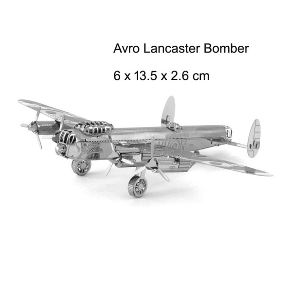 3 PCS 3D Metal Assembly Model DIY Puzzle, Style: Avro Lancaster