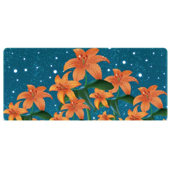 Office Heat Transfer Cute Mouse Pad Desk Mat, Colour: 700x300x3mm(Star Flower)