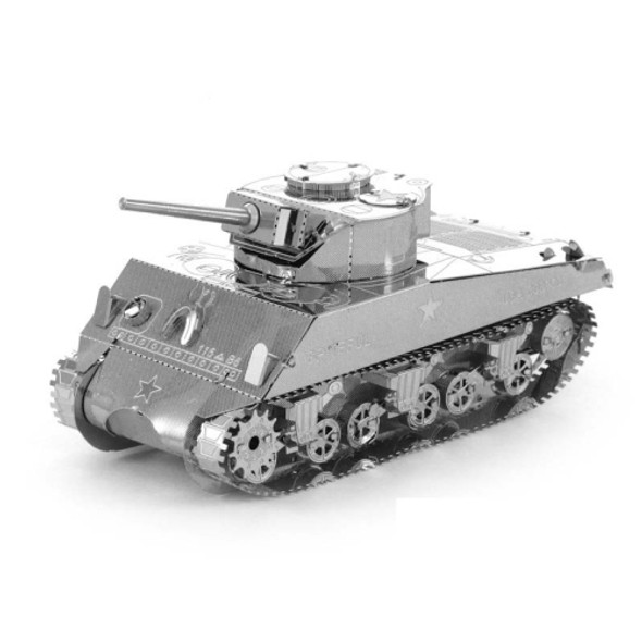 2 PCS 3D Metal Assembled Tank Model DIY Puzzle, Style: Sherman Tank