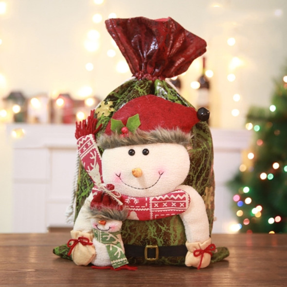 Christmas Tote Bag Christmas Eve Candy Gift Bag, Size:L( Snowman)