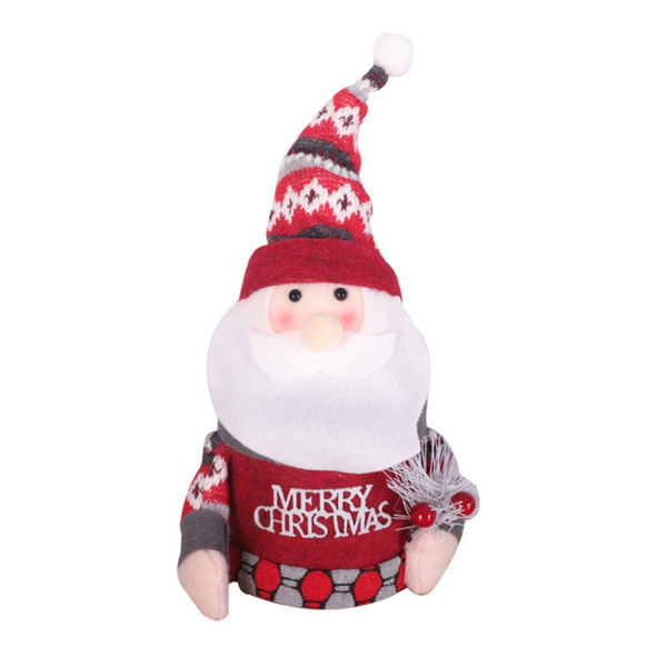 2 PCS Christmas Candy Box Gift Jar Doll Desktop Decoration(Santa Claus)