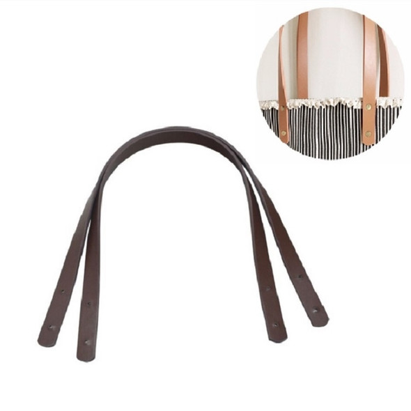 3 PCS 60cm Straight Rivet PU Crossbody Bag Strap Bag Accessories(Brown)