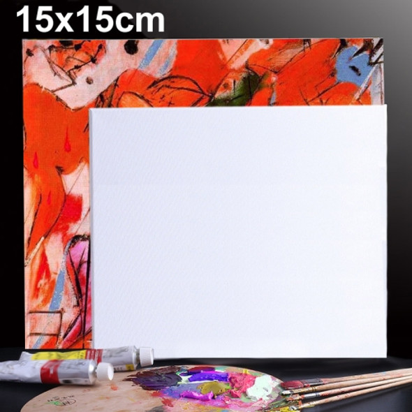 5 PCS Oil Acrylic Paint White Blank Square Artist Canvas Wooden Board Frame, 15x15cm