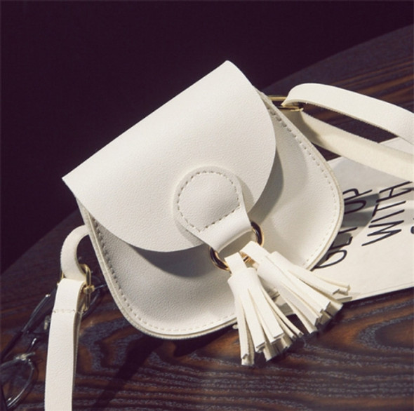 2 PCS Children Cute Tassel Mini-Straddle Bag(White)