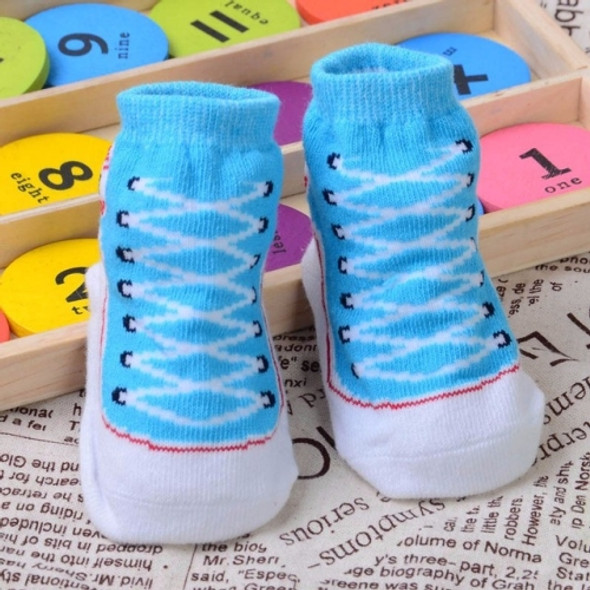 3 Pairs Baby Three-Dimensional Super Cute Children Shoes and Socks(Light blue)