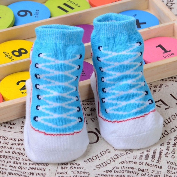 3 Pairs Baby Three-Dimensional Super Cute Children Shoes and Socks(Light blue)