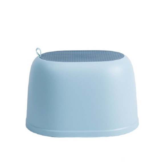 Creative Portable Bathroom Anti-slip Stool Children Plastic Stool(Light Blue)