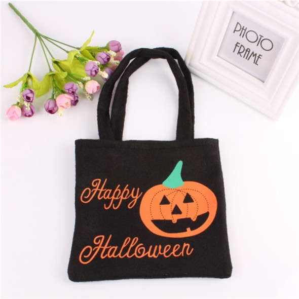 4 PCS Halloween Portable Non-Woven Bag Halloween Children Gift Candy Bag Halloween Props Bag(Black)