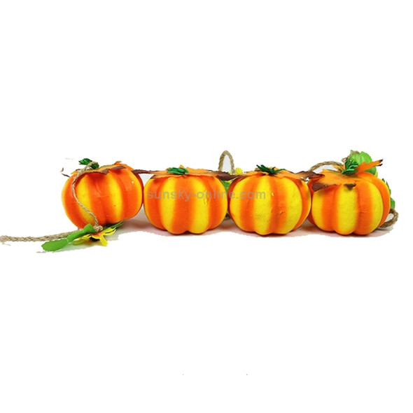 2 PCS Halloween Decorations Kindergarten Bar Scene Ornaments Halloween Foam Pumpkin Lantern Decoration, Style:4 Pumpkins Bunches