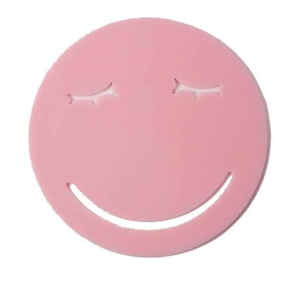 3 PCS Smile Face Expression Shape Food Grade Silicone Placemat Household Insulation Pad Cartoon Expression Non-Slip Table Mat Microwave Heating Pad(Cherry Pink)