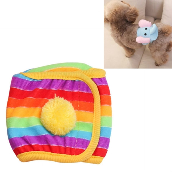Pet Physiological Pants Small Dog Teddy Anti-harassment Dog Safety Pants, Size: L(Rainbow Stripes)