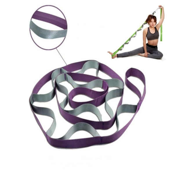 12 Lattice Yoga Belt Stretch Splits Resistance Band, Size: 250 x 3.8cm(Purple)