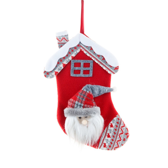 2 PCS Medium Christmas Stocking Ornaments Pendant Gift Bag(Senior)