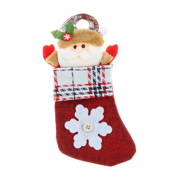 4 PCS Small Christmas Stocking Pendant Decoration Candy Bag(Senior)